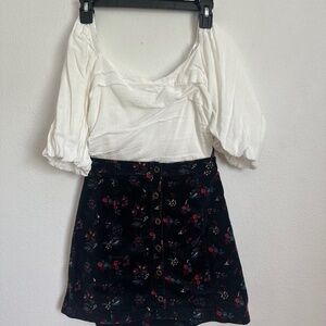 Hollister Mini Button Down Skirt